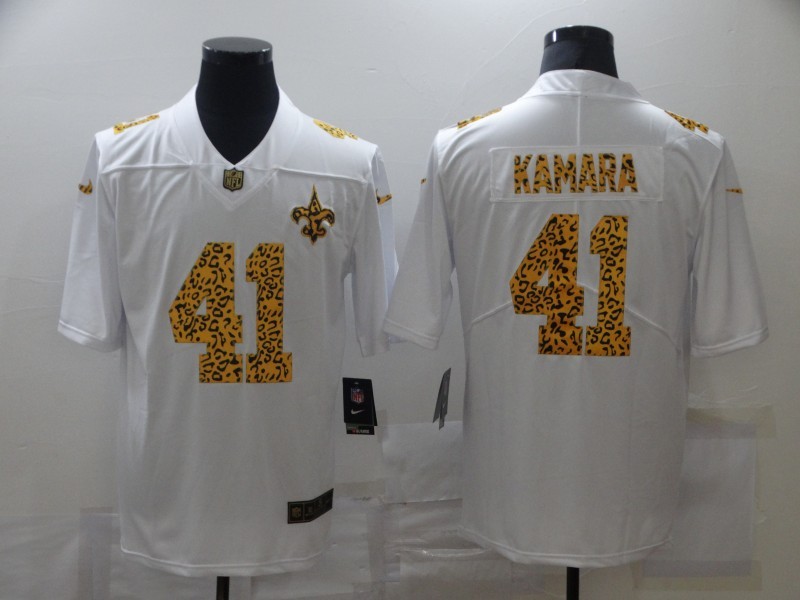 Men's New Orleans Saints Alvin Kamara #41 White Jersey